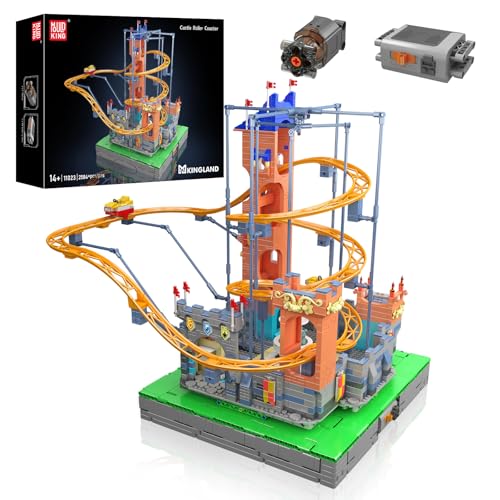 Mould King 11023 Technik Schloss-Achterbahn Baustein, 2584 Teile Kreative Roller Coasters Set, MOC Vergnügungspark Looping-Achterbahn Modellbausteine Klemmbausteine Bauset Mould King 11023 Technik Schloss-Achterbahn Baustein, 2584 Teile Kreative Roller Coasters Set, MOC Vergnügungspark Looping-Achterbahn Modellbausteine Klemmbausteine Bauset von Mould King