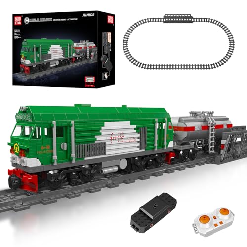 Mould King 12026 HXN 3 Diesel Locomotive, Modellbausatz Fernbedienung elektrisch World Railway Series, Klemmblock Bauvorrichtung Kompatibel Mit Technologie Spur Bahn von Mould King