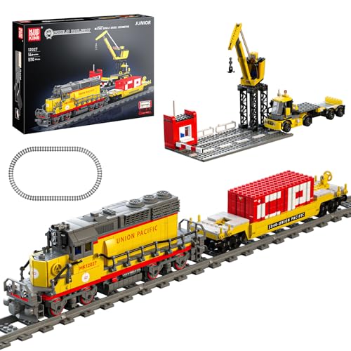Mould King 12027 Technik Zug Modell Bausteine Elektrische Eisenbahn Klemmbausteine APP Ferngesteuert mit Schienen Bauspielzeug Geschenk für Erwachsene und Jugendliche(1170 Teile) von Mould King