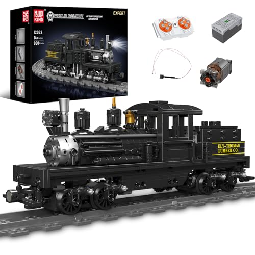 Mould King 12032 Technik Zug Baustein Modell, 880 Teile Dampflokomotive Fernbedienung und App Dual Control, Ferngesteuertes Zug Modellbausatz Bausteinset mit Schiene Mould King 12032 Technik Zug Baustein Modell, 880 Teile Dampflokomotive Fernbedienung und App Dual Control, Ferngesteuertes Zug Modellbausatz Bausteinset mit Schiene von Mould King