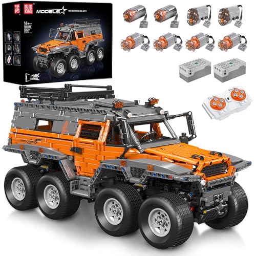 Mould King 13088 MOC Technik Groß Avtoros Shaman 8×8 Geländewagen ferngesteuert SVU ferngesteuertes Auto Klemmbausteine Bausatz Technologie APP Bausatz Modell (3062+Teile) von Mould King