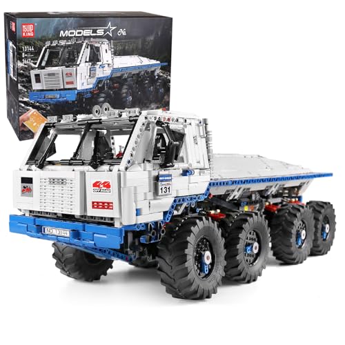 Mould King 13144 Technik Ferngesteuert LKW, 3647 Teile MOC High-Tech Tow Offroad Truck 8x8 Modell Bausteine Ziegel Konstruktionsspielzeug von Mould King