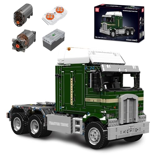 Mould King 13202 Technik LKW Bausteine Modell, 2181 Teile Ferngesteuert Truck Modellbauklötze als Geschenk und Spielzeug, Klemmbausteine Lastkraftwagen Bausatz (ab 14 Jahren Jungen/Mädchen) von Mould King