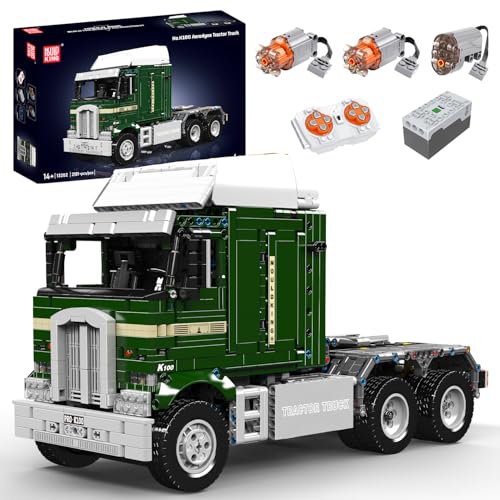 Mould King 13202 Technik Truck Bausteine mit Motor, 2181 Teile APP Ferngesteuert Tractor Truck Modell Klemmbausteine, Bausteinspielzeug Geschenk für Erwachsene und Kinder Mould King 13202 Technik Truck Bausteine mit Motor, 2181 Teile APP Ferngesteuert Tractor Truck Modell Klemmbausteine, Bausteinspielzeug Geschenk für Erwachsene und Kinder von Mould King