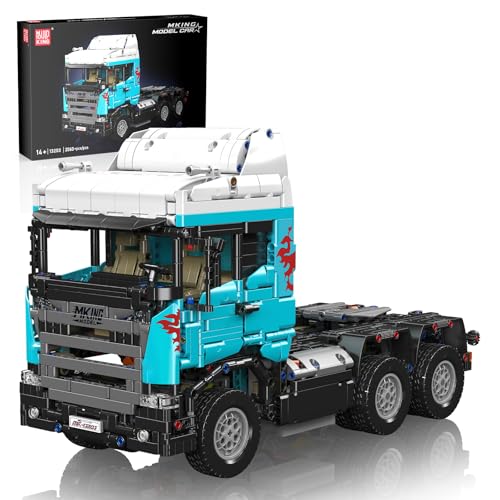 Mould King 13203 Technik Ferngesteuerte Klemmbausteine LKW Modellbausatz SCA Tractor Truck Bausteine Mechanische Abschleppwagen Kompatibel mit Andere Marken (2060 Teile) von Mould King