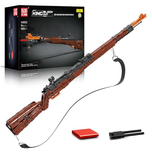 Mould King 14002 Scharfschützengewehr Bausteine Spielzeug - 98 K Klemmbausteinen Bausteine Schießwaffe Modell (1025 Stücke) von Mould King
