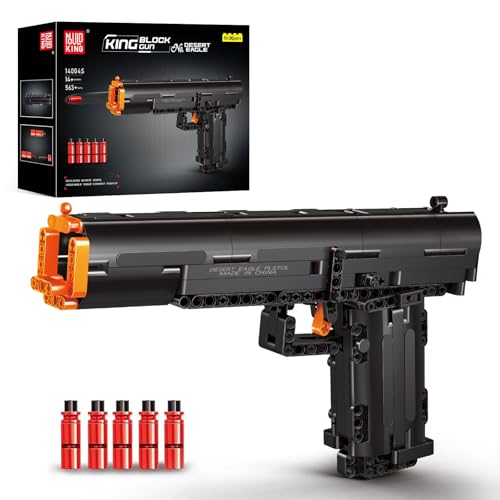 Mould King 14004 Desert Eagle Pistole Bausteine Spielzeug, 563 Stücke Montage Gun Spielzeug, Klemmbausteine Technik Schießwaffe Modell für Kinder Alter 8+ von Mould King