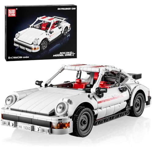 Mould King 15063 Technik Speed Champion 911 Sportwagen Bausteine mit Rückziehmotor Rennwagen Klemmbausteine Modellauto zum Sammeln Für Fans Erwachsene(824 Teile) von Mould King
