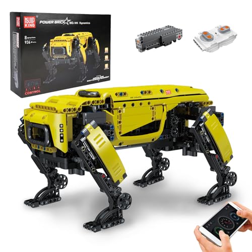 Mould King Technik Mechanischer Hund Bausteine Modell, 936 Teile Ferngesteuerte Roboter Hundespielzeug für Erwachsene und Kinder, DIY Bauset als Spielzeug/Geschenk/Sammlerstücke von Mould King