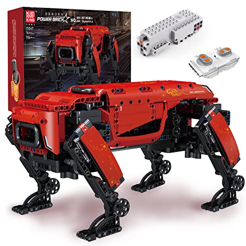 Mould King 15067 Technik Mechanischer Hund Bausteine Modell, APP Fernbedienung Roboter Hundespielzeug, DIY Bauset Spielzeug Geschenke für Erwachsene und Kinder von Mould King