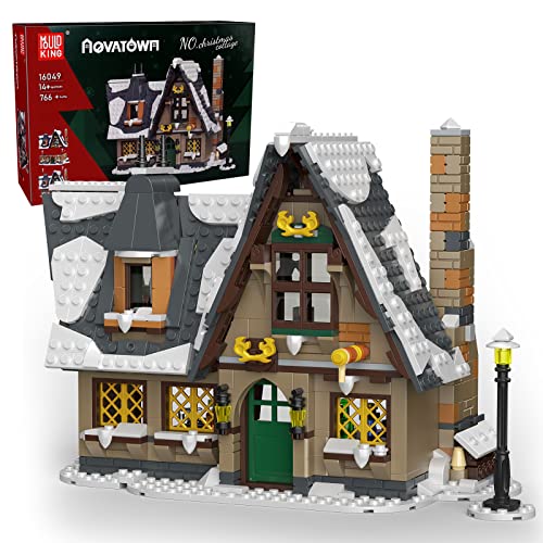 Mould King 16049 Weihnachten Haus Weihnachten 2023,MOC Klemmbausteine Bausatz 766 Teile Weihnachtshaus Modular Streetview Building Blocks Haus Modellbau Set Lernspielzeug Geburtstagsgeschenke von Mould King