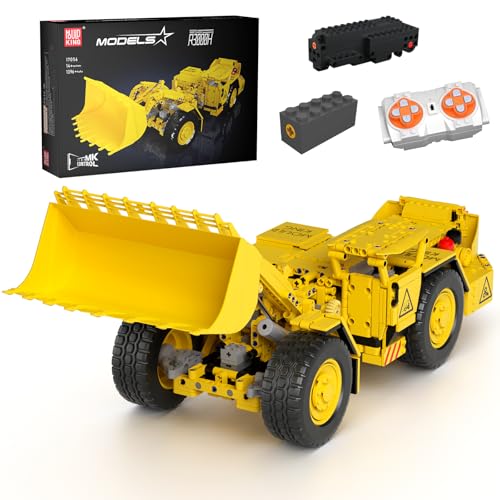 Mould King 17056 Technik Radlader Ferngesteuert Klemmbausteine Bulldozer Spielzeug RC Bagger Bausteine mit App STEM Bausatz Spielzeug Kompatibel mit Andere Marke(1396 Teile) von Mould King