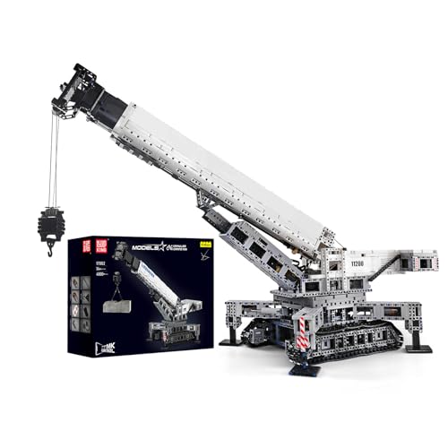 Mould King 17002 Technik Kran, 4000 Teile Technik Ferngesteuert Raupenkran LKW-Kran High-Tech Modellbauklötze Geburtstagsgeschenk für Kinder von Mould King