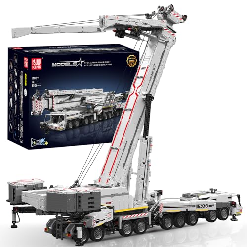 Mould King Technik Kran, 8506 Teile Groß Kranwagen Bausteinspielzeug, Technik Ferngesteuert Raupenkran LKW-Kran High-Tech Modellbauklötze Geburtstagsgeschenk für Kinder Mould King Technik Kran, 8506 Teile Groß Kranwagen Bausteinspielzeug, Technik Ferngesteuert Raupenkran LKW-Kran High-Tech Modellbauklötze Geburtstagsgeschenk für Kinder von Mould King