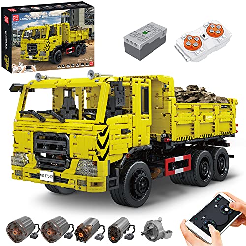 Mould King 17012 Technik LKW Bausatz, 3206 Teile Technic Große Ferngesteuert Kipper Truck Bausteine, mit 4 Motoren Mould King 17012 Technik LKW Bausatz, 3206 Teile Technic Große Ferngesteuert Kipper Truck Bausteine, mit 4 Motoren von Mould King