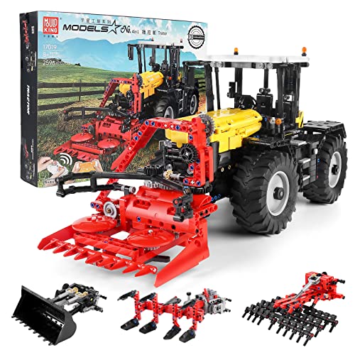 Mould King 17019 Traktor, 4-in-1 Traktormodell Der Technology Engineering Serie, Mit 4 Motoren, Kompatibel Mit Technologie JCB Fastrac 4000 Serie Hochgeschwindigkeitstraktor Modell Mould King 17019 Traktor, 4-in-1 Traktormodell Der Technology Engineering Serie, Mit 4 Motoren, Kompatibel Mit Technologie JCB Fastrac 4000 Serie Hochgeschwindigkeitstraktor Modell von Mould King