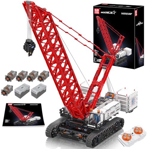 Mould King 17046 Technik Kran Klemmbausteine, 4494 Teile Fernbedienung Kran-Spielzeug mit 5 Motoren, Engineering Ferngesteuertes Raupenkran Bausatz Kit mit APP-Steuerung für Kinder/Erwachsene ab 8+ Mould King 17046 Technik Kran Klemmbausteine, 4494 Teile Fernbedienung Kran-Spielzeug mit 5 Motoren, Engineering Ferngesteuertes Raupenkran Bausatz Kit mit APP-Steuerung für Kinder/Erwachsene ab 8+ von Mould King