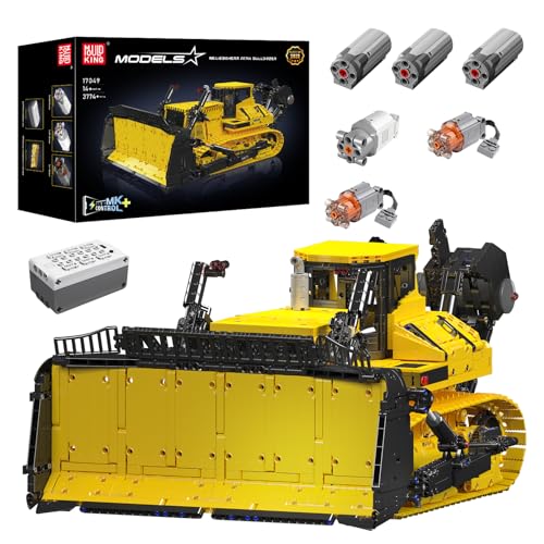 Mould King 17049 Technik Bulldozer Bausteine für Liebherr PR766 Raupenbagger, APP Fernbedienung LKW mit Motoren Bausätze Spielzeug Geschenke für 8+ Jahre (3774 Teile) von Mould King
