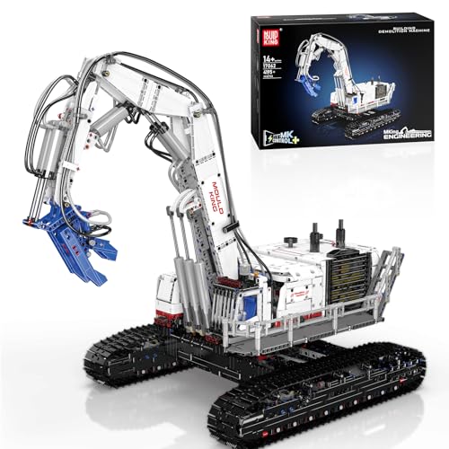 Mould King 17062 Technik Ferngesteuert Abbruchkran Klemmbausteine Bausatz Bagger Bausteine Autokran Bauspielzeug mit Motors für Kinder und Erwachsene (4195 Teile) von Mould King
