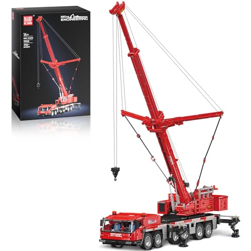 Mould King 17065 Technik Ferngesteuert Kran LKW Bausteine GMK Schwerlastkran Kranwagen Klemmbausteine Spielzeug Für Erwachsene Und Kinder Ab 14 Jahren(4566 Teile) von Mould King