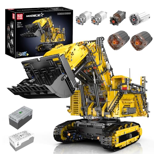 Mould King 17070 MOC Technik Ferngesteuert Bagger für Libo R 9800 Raupenbagger, 4767 Teile Technologie LKW-Modell Klemmbausteine Bauset Spielzeug für Kinder und Erwachsene Mit 6 Motoren von Mould King