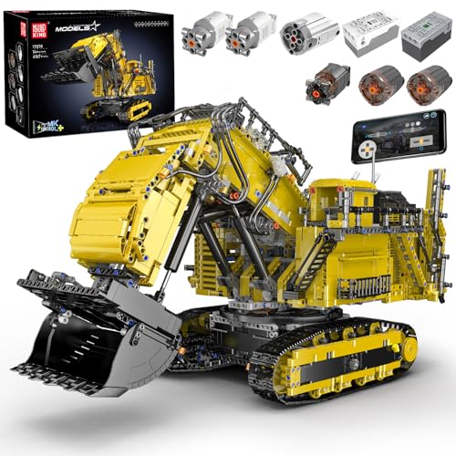 Mould King 17070 Technik Bagger, High-Tech APP Ferngesteuert Raupenbagger Modell, Modellbauklötze Geburtstagsgeschenk für Erwachsene (4767 Teile) von Mould King