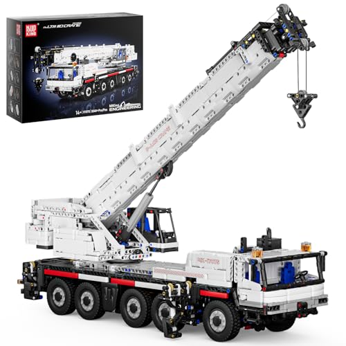 Mould King 17075 Technik Ferngesteuert Kran LKW Bausteine Spielzeug LTM 1110 Schwerlastkran Kranwagen Klemmbausteine mit Motoren Für Erwachsene Und Kinder Ab 14 Jahren (3248 Teile) von Mould King