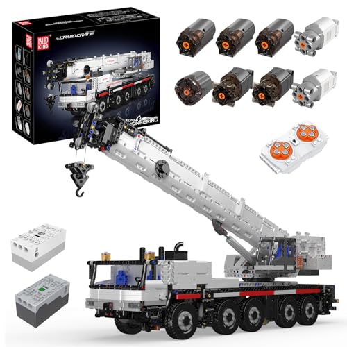 Mould King 17075 Technik Ferngesteuert Kran für GMK-Kran, 3248 Teile Technologie LKW-Modell Klemmbausteine Bauset Spielzeug für Kinder und Erwachsene von Mould King