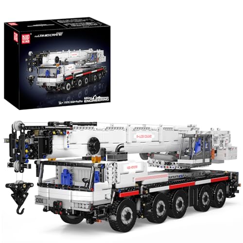 Mould King 17075 Technik Heavy Duty Kran Klemmbausteine Set, Kran Modell Klemmblöcke Kit mit 8 Motoren und 2 Batterie, MOC Fernbedienung Crane für Kinder/Erwachsene (3248 PCS+) von Mould King