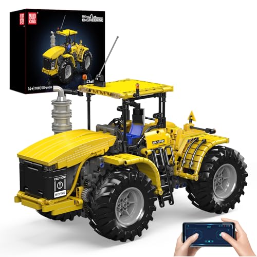 Mould King 17081 Technik Fernbedienung Scharniertraktor Bausatz Klemmbausteine Set, MOC Elektrischer Schwere Baufahrzeug Traktor Klemmbausteine Spielzeug für Kinder 14+/Erwachsene(1300+ Teile) von Mould King