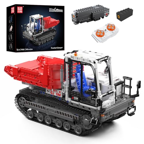 Mould King 17083 Technik Crawler Dump Truck Modell, 1105 Teile APP Fernbedienung elektrisch Projekt Wagen Technologie Kipper Klemmbausteine Bausatz von Mould King
