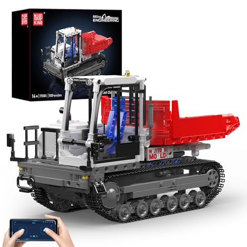 Mould King 17083 Verfolgter Dumper Klemmbausteine Bausatz Kit, 1105+ PCS MOC Dumper Klemmblöcke Set mit APP und Fernbedienung, STEM Bauspielzeug für Jugendliche/Erwachsene von Mould King