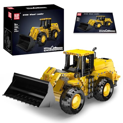 Mould King 17084 Technik Radlader Bausteine, 910 Teile Ingenieurfahrzeuge-Bausatz, Technologie Baggerlader Spielzeug für Erwachsene und Kid 8+ Jahre von Mould King