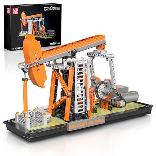 Mould King 17087 Technik Ölfeldmodells Bausatz Bausteine Klemmbausteine Architektur Ölbohrturm Bauspielzeug Mechanische Ölpumpe Zum Bauen Kompatibel mit Andere Marke(840 Teile) von Mould King
