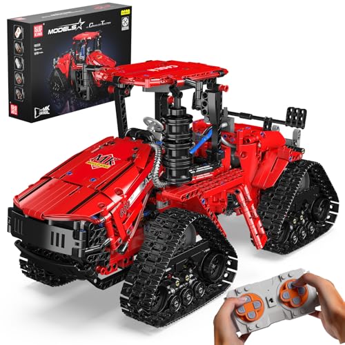 Mould King 18020 Technik Ferngesteuert Traktor Bausteine Traktor Harvester Klemmbausteine RC Bauernhof Mähdrescher Spielzeug Kompatibel mit Andere Marken (1698 Teile) von Mould King