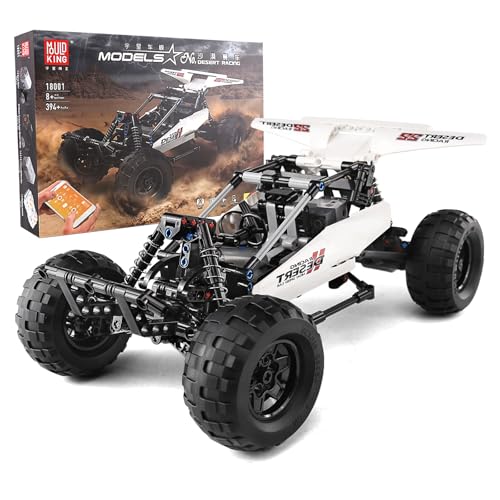 Mould King 18001 Technik Geländewagen Off-Road Buggy, Fernbedienung App gesteuertes Extreme Modell mit 3 Motoren, 394 Teile Bausteine von Mould King