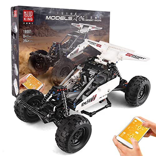 Mould King 18001 Technologie Offroad Rennwagen, 394 Stück Mit 3 Motoren, Modellbaustein Der Mechanische Gruppe Serie Für Extreme Offroad Fahrzeuge, Kompatibel Mit Der PF Buggy 2 Spielzeug von Mould King