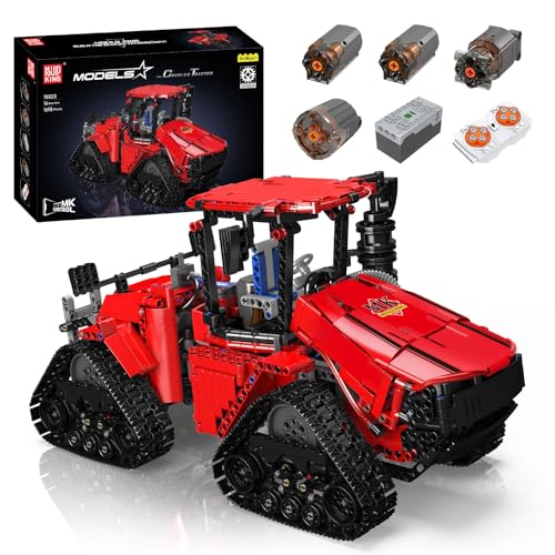 Mould King 18020 Technik Traktor Bauspielzeug, Ferngesteuerter Traktor mit 4 Motor Baufahrzeug Modellset, Bausteine Spielzeug Geschenke für Erwachsene und Kinder (1698 Teile) von Mould King