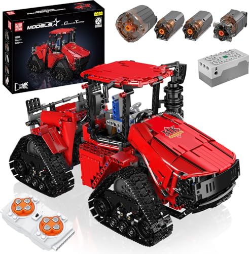 Mould King 18020 Technik ferngesteuert Quadtrac 600 Traktor MOC Elektrisch Kettentraktor Schwerlast-Baufahrzeug (1698+ Teile) Technologie Klemmbausteine Bausatz Geschenke für 8+ Jahre alte Jungen von Mould King