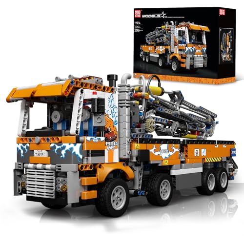 Mould King 19014 Technik Abschleppwagen Bausteine Modell, 2098 Teile Pneumatischer Betonpumpenwagen Modellbauklötze Kit als Spielzeug/Geschenk/Sammlerstücke Mould King 19014 Technik Abschleppwagen Bausteine Modell, 2098 Teile Pneumatischer Betonpumpenwagen Modellbauklötze Kit als Spielzeug/Geschenk/Sammlerstücke von Mould King
