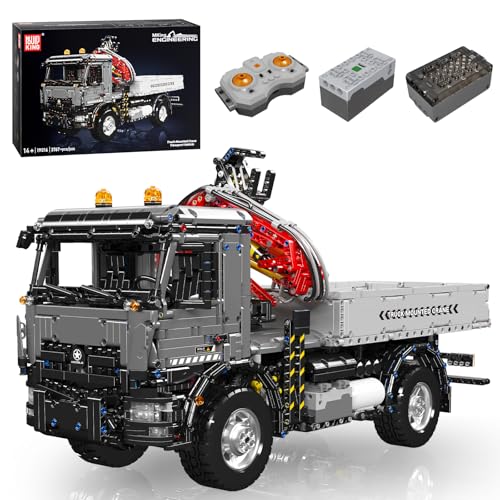 Mould King 19016 Technik Ferngesteuert Kran LKW Klemmbausteine Pneumatischer Kranwagen Bauspielzeug mit App Truck Bausteine Kompatibel mit Andere Marken(3767 Teile) von Mould King