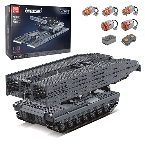 Mould King 20002 Technik Panzerbrückenbaufahrzeug Bausteine Modell, 2388 Teile Ferngesteuert Brückenwagen Konstruktionsspielzeug, DIY Brückenbaufahrzeug Bausatz für Erwachsene und Kinder Mould King 20002 Technik Panzerbrückenbaufahrzeug Bausteine Modell, 2388 Teile Ferngesteuert Brückenwagen Konstruktionsspielzeug, DIY Brückenbaufahrzeug Bausatz für Erwachsene und Kinder von Mould King