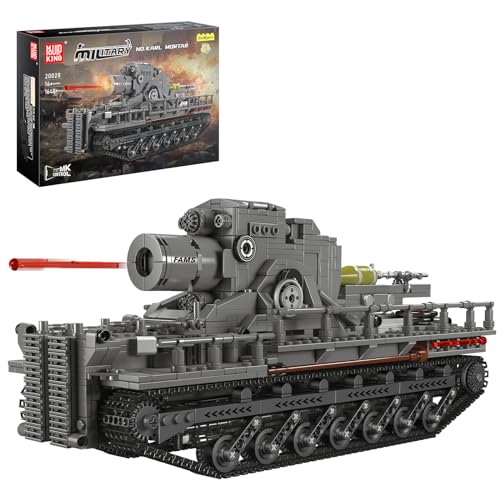 Mould King 20028 Technic Ferngesteuerter Panzer Bausteine Spielzeug Karl WWII Militär RC Tank Klemmbausteine Erwachsene Kompatibel mit Andere Marken (1648 Teile) von Mould King