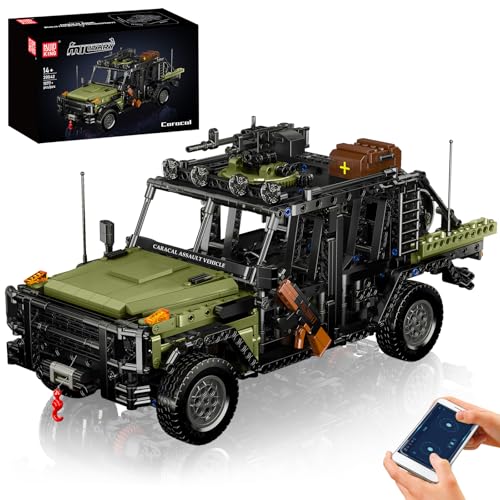 Mould King 20042 Military Assault Spielzeugauto Modellbausatz, 1577 Teile Geländewagen Set Version DIY Auto, Bausatz als Spielzeug/Geschenke/Sammlerstücke von Mould King
