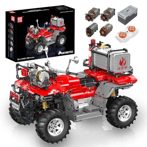 Mould King 23003 Technik ATV Geländewagen Modellbaustein, 2100 Teile Ferngesteuerter All Terrain Fahrzeug Bausteine für Erwachsene und Kinder, mit Fernbedienung und App Dual Control von Mould King