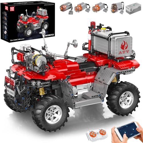 Mould King 23003 Technik Motorrad Bausteine Feuerwehrmotorrad Bausatz mit Motor, 2100 Teile MOC Motorrad Klemmbausteine Montagesatz, Geschenk für Jungen Mädchen ab 14 Jahre Mould King 23003 Technik Motorrad Bausteine Feuerwehrmotorrad Bausatz mit Motor, 2100 Teile MOC Motorrad Klemmbausteine Montagesatz, Geschenk für Jungen Mädchen ab 14 Jahre von Mould King