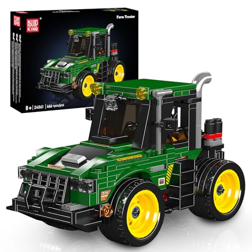 Mould King 24061 Technik Traktor Machine Bausteine, 466PCS LKW Modell, Technologie Klemmbausteine Bausatz für Forstmaschinen Spielzeug von Mould King
