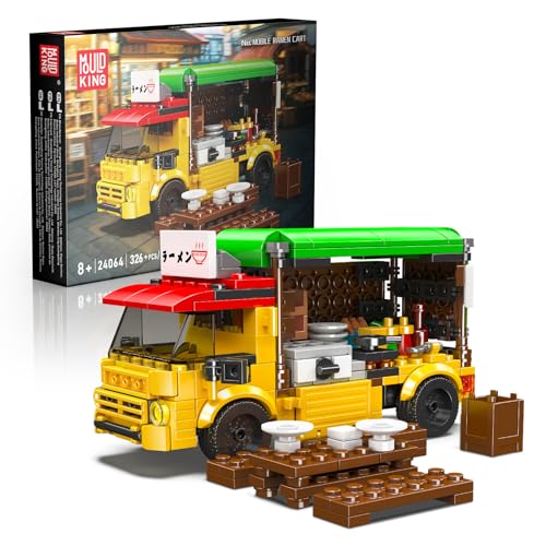 Mould King 24064 Bausteine Mobiler Ramen Shop Japanisch Straßenstand Klemmbausteine mit Küchenutensilien MOC Creative Geschenk für Erwachsene und Jugendliche 8+(326 Teile) von Mould King