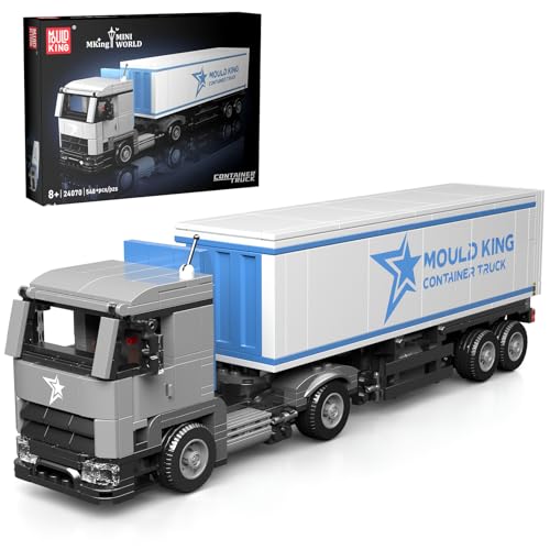 Mould King 24070 Bausteine Container LKW Spielzeug Klemmbausteine LKW Modellbausatz Truck Klemmbausteine Modellbaustaz Geschenke für 8+ Kinder und Erwachsene (548 Teile) von Mould King