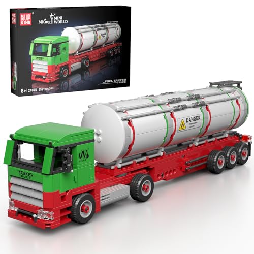 Mould King 24075 Klemmbausteine Tanker LKW Spielzeug Bausteine LKW Modellbausatz Truck Baustaz MOC Sammelmodell Geschenke für 8+ Kinder und Erwachsene (556 Teile) von Mould King